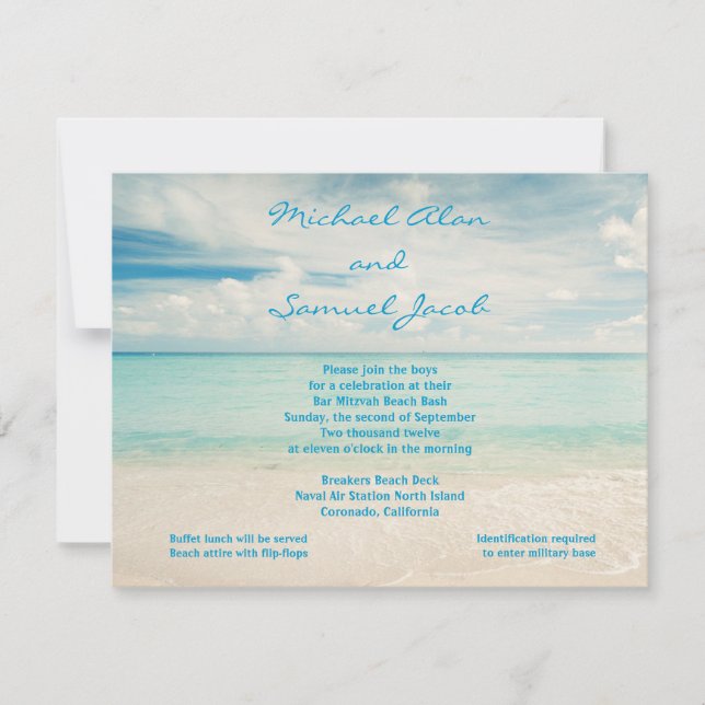 Michael Samuel RSVP 2 Invitation (Front)