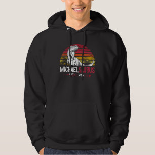 Michael Saurus Funny Personalized Dinosaur T Rex N Hoodie