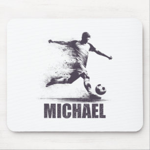 Michael Soccer Boys Personalized First Name Michae Mouse Pad