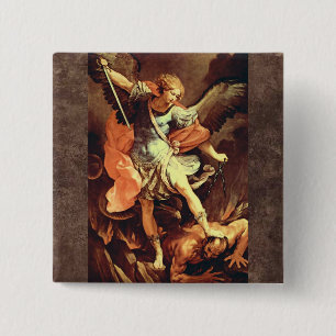 Michael the Archangel 2 Inch Square Button