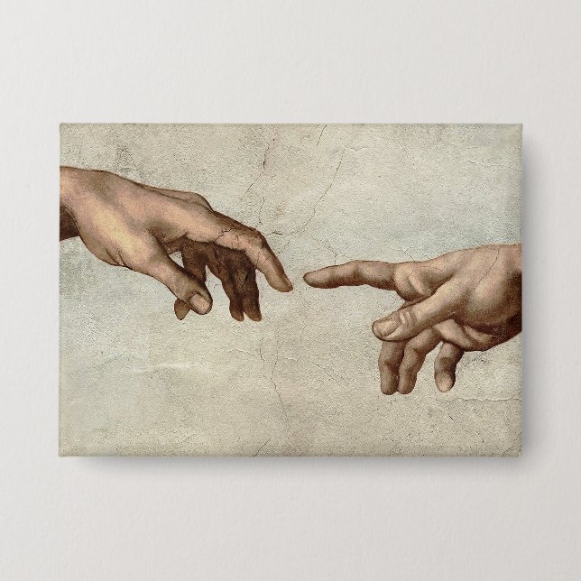 Michaelangelo hands creation adam god (Front)