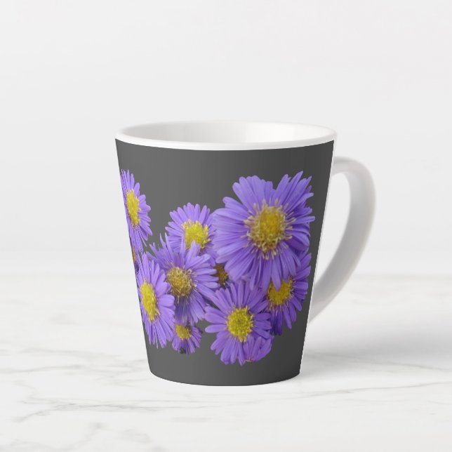 Michaelmas Daisy Cust. Mug latte grise (Angle droit)