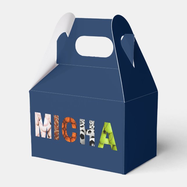 MIcha's Bar Mitzvah Favor Box (Front Side)