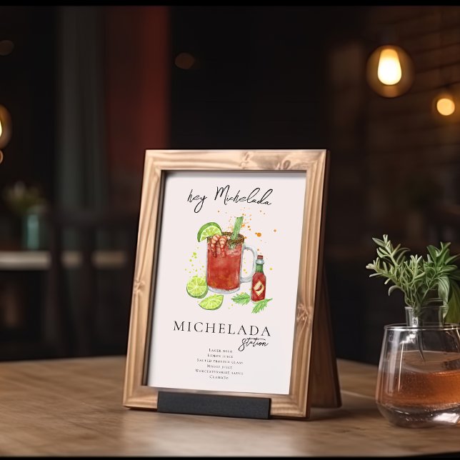 Michelada Station | Watercolor Signature Drink Poster (Creator Uploaded)