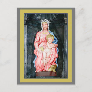 Michelangelo 1504 Madonna of Bruges Christmas  Postcard