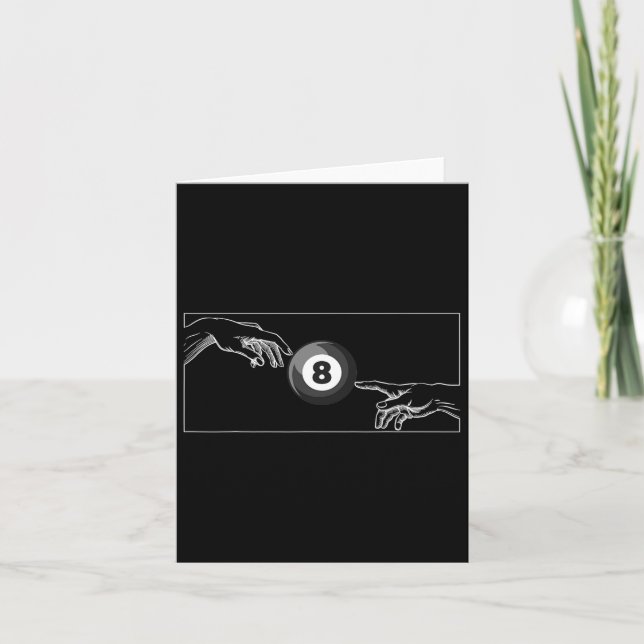 Michelangelo Artistic Billiards Hand Of God Black  Card (Front)
