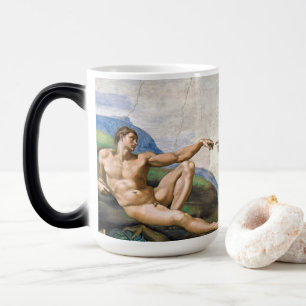 Michelangelo Buonarroti's The Creation of Adam Magic Mug