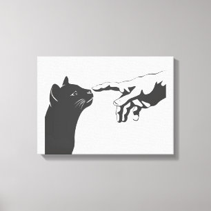 Michelangelo Cat - Choose background colour Canvas Print