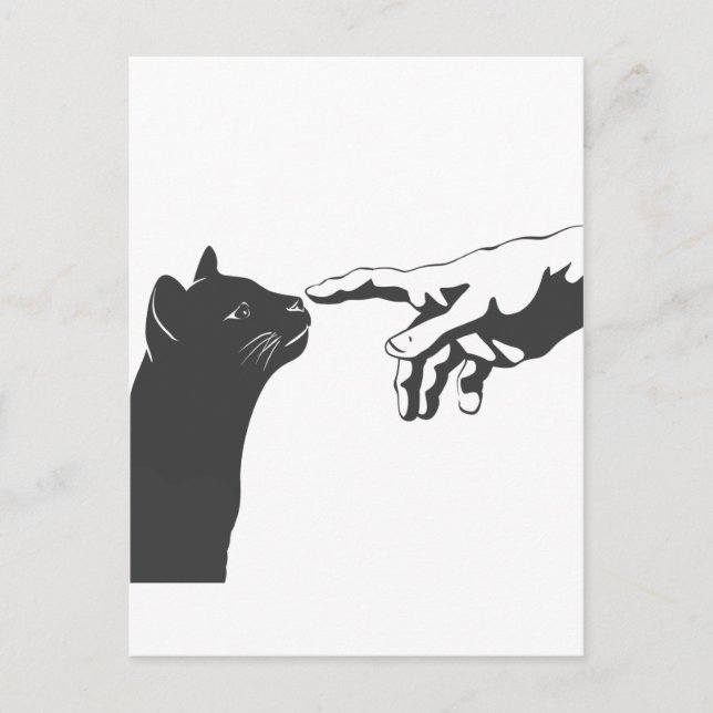 Michelangelo Cat - Choose background colour Postcard (Front)