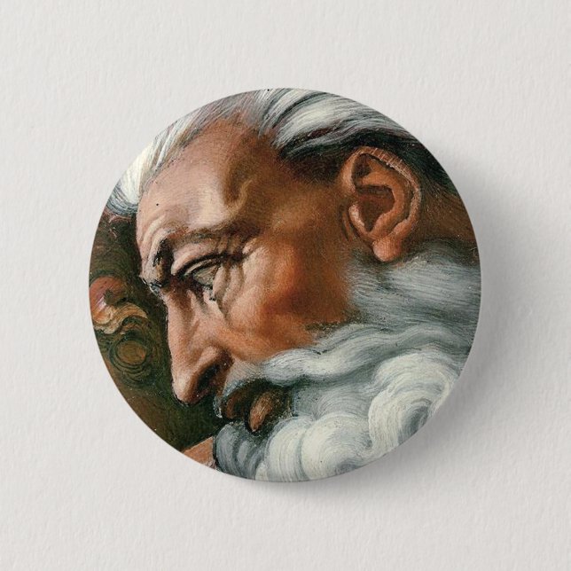 Michelangelo Creation Adam God Art 2 Inch Round Button (Front)