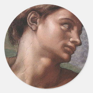 Michelangelo Creation Adam God Art Classic Round Sticker