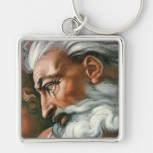 Michelangelo Creation Adam God Art Keychain