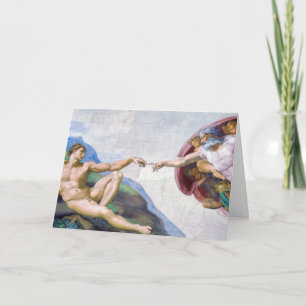 Michelangelo - Creation of Adam Isolated Card