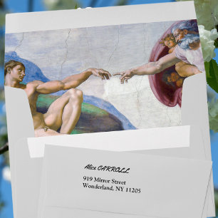 Michelangelo - Creation of Adam Isolated Envelope