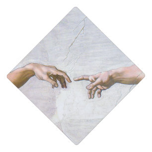 Michelangelo - Creation of Adam Isolated Graduation Cap Topper