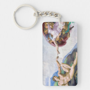Michelangelo - Creation of Adam Isolated Keychain