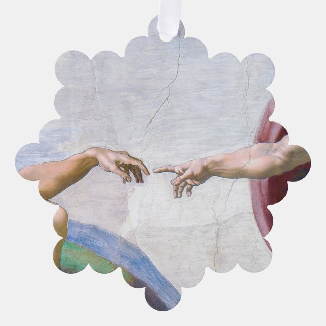 Michelangelo - Creation of Adam Isolated Ornament Card (Front)