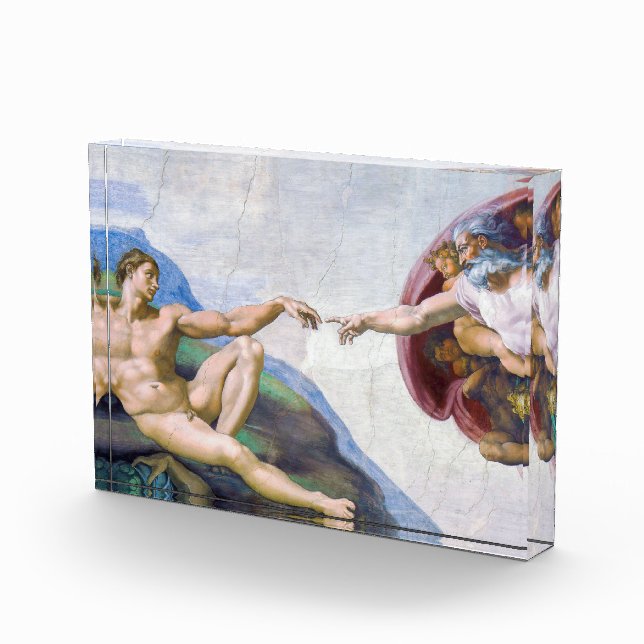 Michelangelo - Creation of Adam Isolated Photo Block (Right)