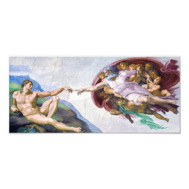 Michelangelo - Creation of Adam Isolated Photo Print (Front)