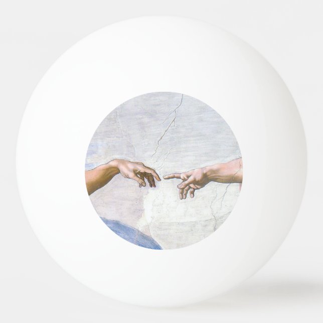 Michelangelo - Creation of Adam Isolated Ping Pong Ball (Front)