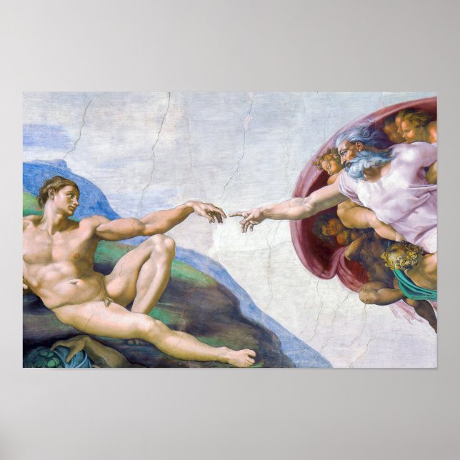 Michelangelo - Creation of Adam Isolated Poster (Front)