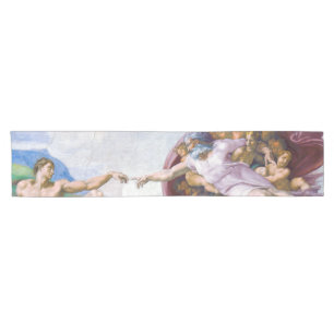 Michelangelo - Creation of Adam Isolated Short Table Runner