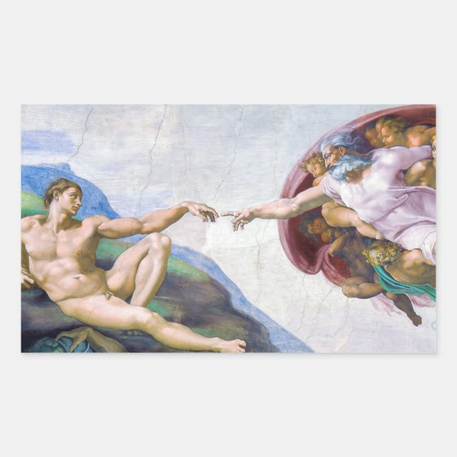 Michelangelo - Creation of Adam Isolated Sticker (Front)
