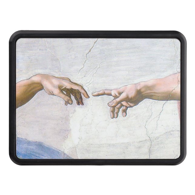Michelangelo - Creation of Adam Isolated Trailer Hitch Cover (Front)