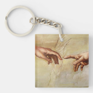 Michelangelo Creation of Adam Sistine Chapel Keychain