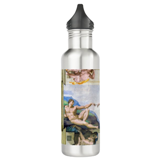 Michelangelo - Creation of Adam, Sistine Chapel's 710 Ml Water Bottle (Left)