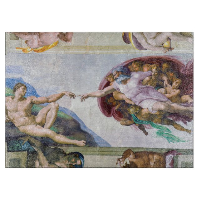 Michelangelo - Creation of Adam, Sistine Chapel's Cutting Board (Front)