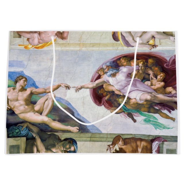 Michelangelo - Creation of Adam, Sistine Chapel's Large Gift Bag (Front)
