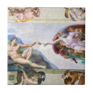 Michelangelo - Creation of Adam, Sistine Chapel's Tile