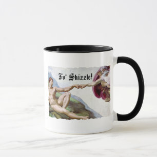 Michelangelo Creation Of Man Fist Bump Fo Shizzle Mug