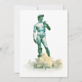 Michelangelo David Thank You Card for Art Lovers