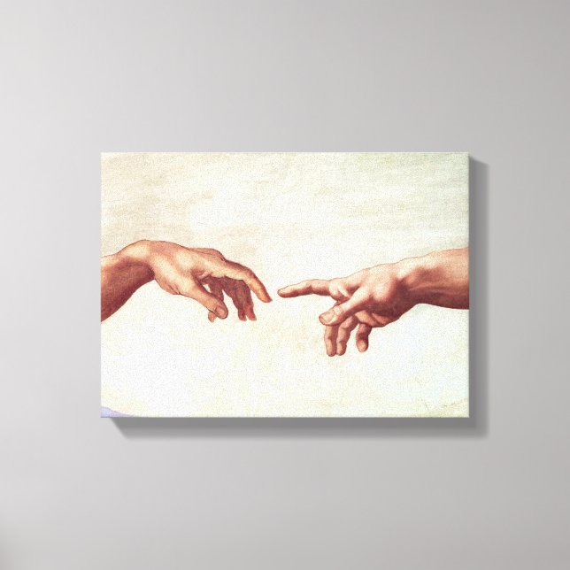 Michelangelo Hands Canvas Print (Front)