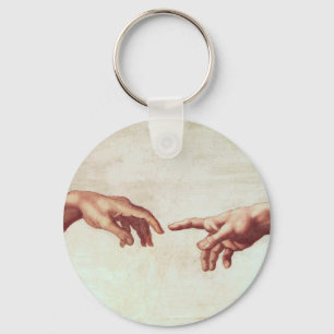 Michelangelo Hands Key Chain