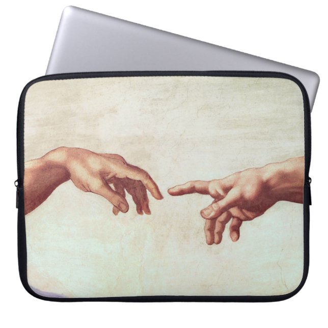 Michelangelo Hands Laptop Sleeve (Front)