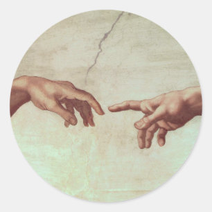 Michelangelo Hands Sticker