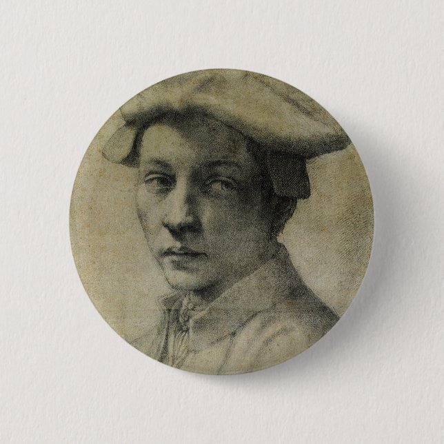 Michelangelo Portrait of Andrea Quaratesi   2 Inch Round Button (Front)