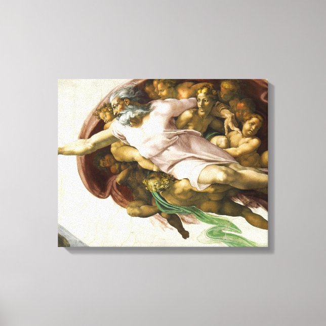 MICHELANGELO - The creation of Adam 1512 Canvas Print (Front)