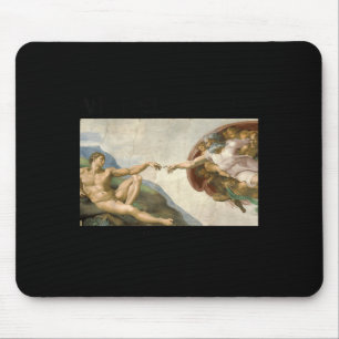 Michelangelo - The Creation Of Adam _ Famous Paint Mouse Pad