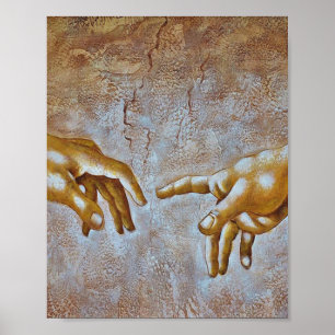 Michelangelo's Creation of Adam Poster