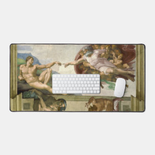 Michelangelo's Creation of Man (Creation of Adam) Desk Mat