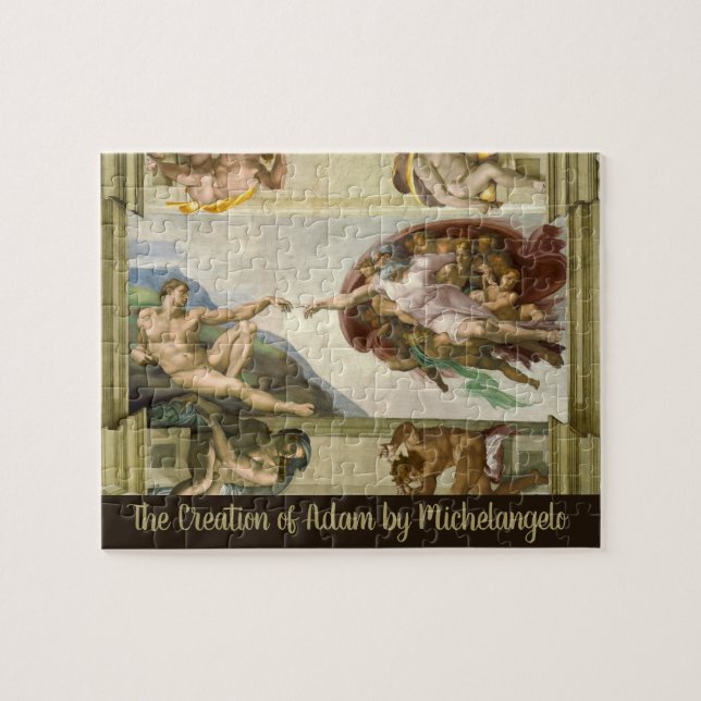 Michelangelo's Creation of Man (Creation of Adam) Jigsaw Puzzle (Horizontal)