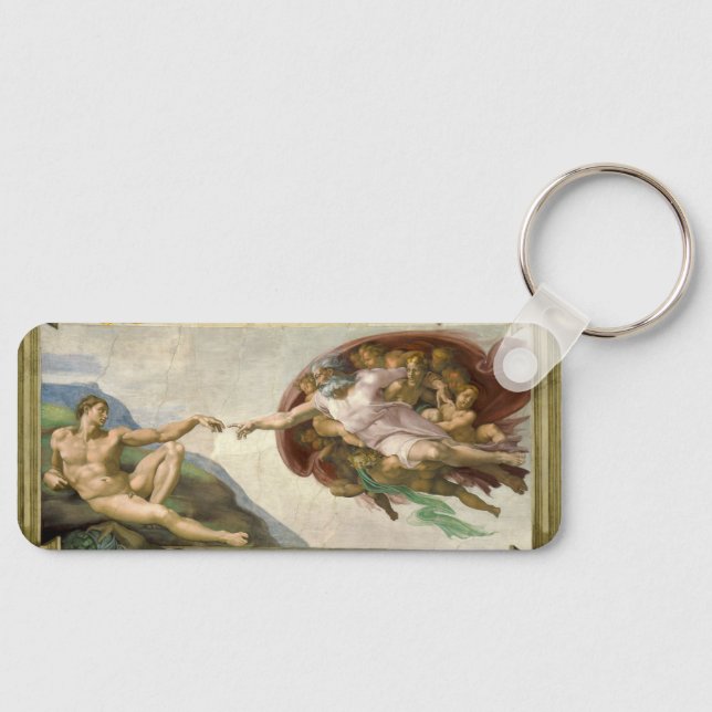Michelangelo's Creation of Man (Creation of Adam) Keychain (Front)