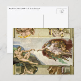 Michelangelo's Creation of Man (Creation of Adam) Postcard