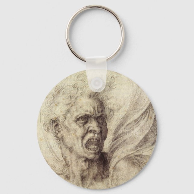 Michelangelo's Damned Soul, Head of a Man Keychain (Front)
