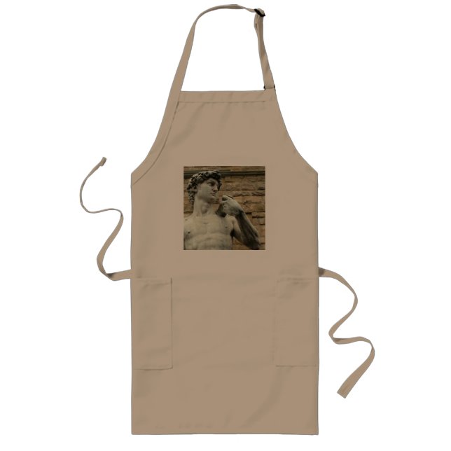 Michelangelo's David 1 Long Apron (Front)