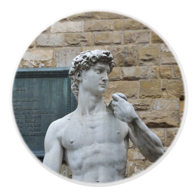 Michelangelo's David Ceramic Knob (Front)